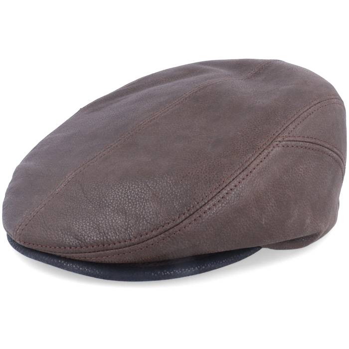 ステットソン Stetson 【 Driver Cap Cowhide Brown Flat Cap Men Brown 】 キャップ 帽子 茶色 ブラウン メンズ 茶色 ブラウン｜スニケス
