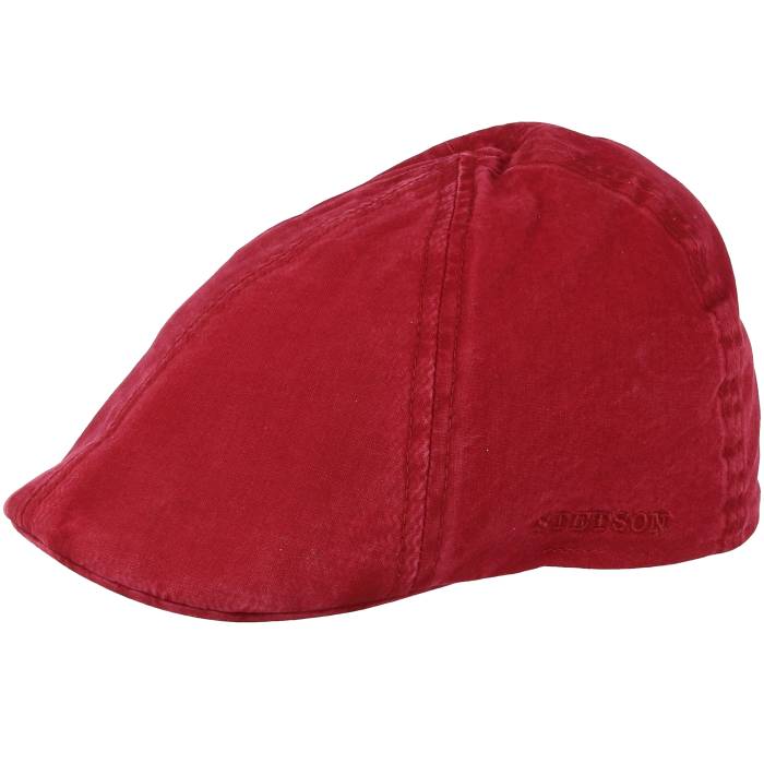 ステットソン Stetson 【 Texas Organic Cotton Burgundy Flat Cap Men Red 】 テキサス ワイン色・バーガンディー キャップ 帽子 メンズ Red 赤・レッド 18,620円