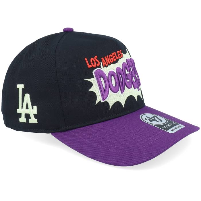 フォーティーセブンブランド 47 Brand 【 Los Angeles Dodgers Mlb Pop 47 Hitch Cap Black/Purple A-Frame Adjustable Men Black 】 ドジャース 旗がしら かぶり笠 メンズ 黒いこと 黒いこと