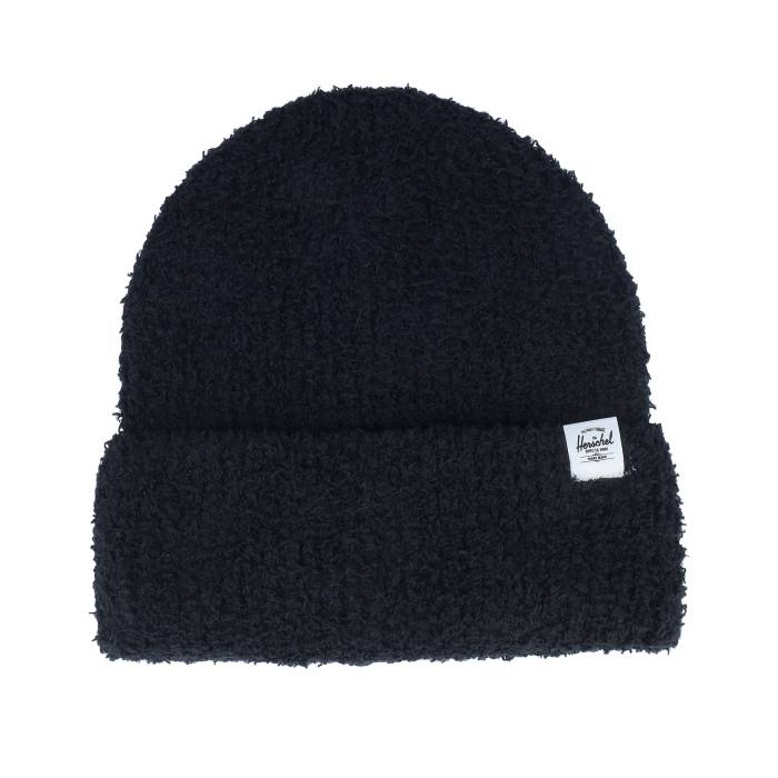 【★百貨店SALE★6/11十二時2時迄】Herschel 【 Boucle Beanie Black Cuff Women Black 】 旗がしら かぶり笠 黒いこと 黒いこと レディース 黒いこと 黒いこと