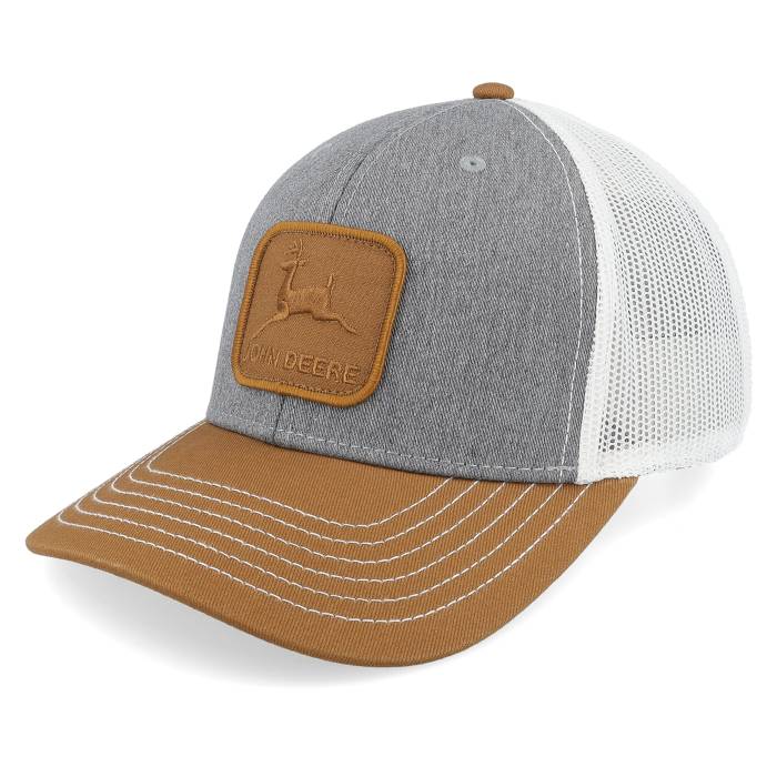 John Deere 【 Patch White/Grey/Brown Trucker Men Grey / Brown / White 】 トラッカー メンズ 灰色 グレー 茶色 ブラウン 白色 ホワイト｜スニケス