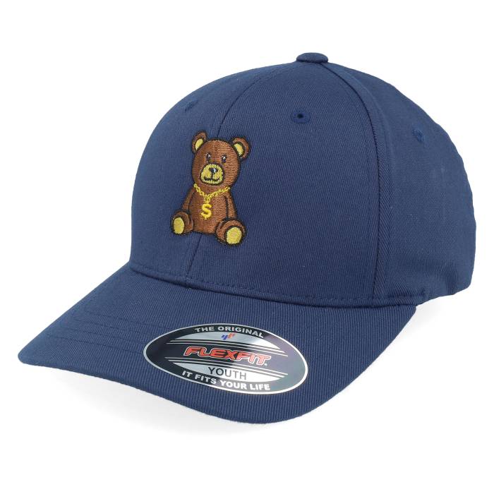 Kiddo Cap 【 Kids Bling Bling Teddy Blue Flexfit Kids Blue 】 青色 ブルー ジュニア キッズ 青色 ブルー|スニケス