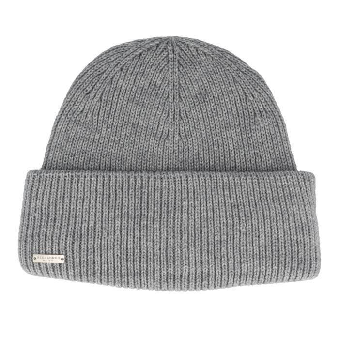 【★百貨店SALE★6/11夜夜中2時迄】Seeberger 【 Knit Beanie With Turn-Up Smoke Gray Cuff Women Grey 】 編み物 旗がしら かぶり笠 gray 薄墨色・薄墨色・薄墨色 レディース 薄墨色 薄墨色