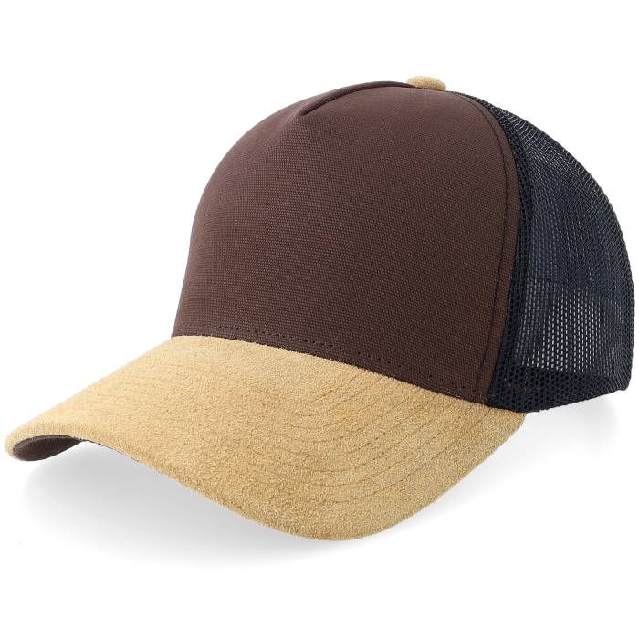 Equip 【 Brown Canvas/Wheat Suede A-Frame Trucker Men Brown 】 茶色 ブラウン スエード・スウェード トラッカー メンズ 茶色 ブラウン