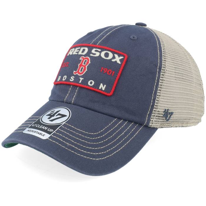 フォーティーセブンブランド 47 Brand 【 Boston Red Sox Wabash Clean Up Vintage Navy Trucker Men Blue 】 豆の町 Red 赤・赤いこと vintage ビンテージ・ヴィンテージ 紺色 米国海軍 トラッカー メンズ 青味 ブル