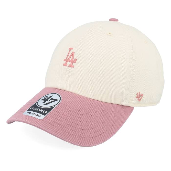 フォーティーセブンブランド 47 Brand 【 Los Angeles Dodgers Lad Base Runner Tt Clean Up Natural/Pink Dad Cap Men Beige 】 ドジャース キャップ 帽子 メンズ ベージュ|スニケス
