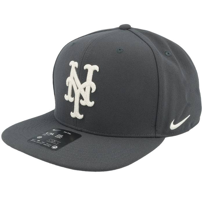 Nike Mlb 【 New York Mets Statement Dri-Fit Pro Anthracite Snapback - Nike Men Grey 】 メッツ 素っ気ない相応う 労働者階級 Snapback スナップバック 御徒面子 メンズ 薄墨色 薄墨色