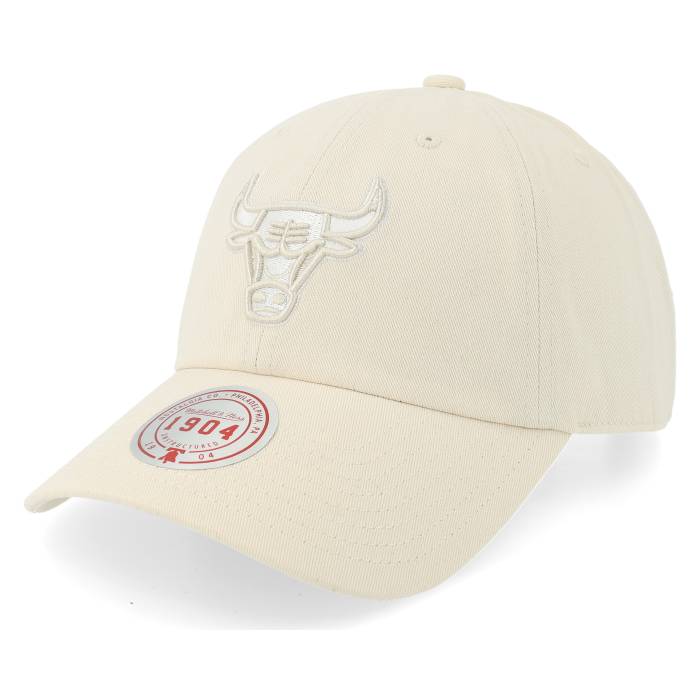 ミッチェル&ネス Mitchell & Ness 【 Chicago Bulls Fashion Basic Cream Dad Cap Men Beige 】 シカゴ ブルズ クリーム キャップ 帽子 メンズ ベージュ｜スニケス 16,128円