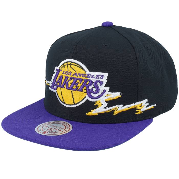 ミッチェル\u0026ネス Mitchell \u0026 Ness 【 Los Angeles Lakers Life Line Black/Purple Snapback Men Black 】 Lakers レイカーズ Snapback スナップバック 御徒面子 メンズ 黒いこと 黒いこと