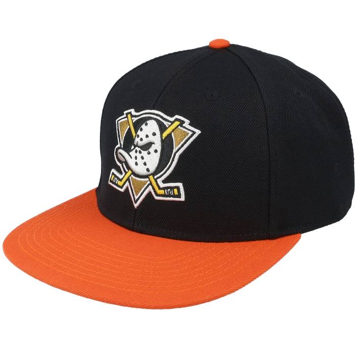 アメリカンニードル American Needle 【 Anaheim Ducks 400 Series Black/Orange Snapback Men Black 】 アナハイム ダックス シリーズ Snapback スナップバック バッグ メンズ 黒色 ブラック