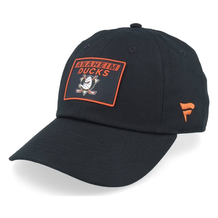 ファナティクス Fanatics 【 Anaheim Ducks Authentic Pro Rink Prime Black Dad Cap Men Black 】 アナハイム ダックス オーセンティック プロ 黒色 ブラック キャップ 帽子 メンズ 黒色 ブラック｜スニケス