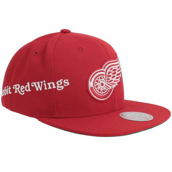 ミッチェル\u0026ネス Mitchell \u0026 Ness 【 Detroit Red Wings Playoff Win Red Snapback Men Red 】 自動車の街 Red 赤・赤いこと Snapback スナップバック 御徒面子 メンズ Red 赤・赤いこと