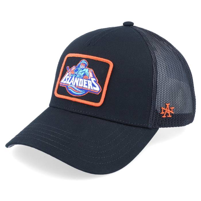 アメリカンニードル American Needle 【 New York Islanders Valin Black Trucker Men Black 】 アイランダース 黒色 ブラック トラッカー メンズ 黒色 ブラック|スニケス