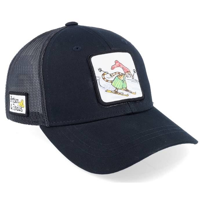 【★百貨店SALE★6/11真夜中2時迄】Pettson Och Findus 【 Kids Findus Skiing Black Trucker Kids Black 】 黒いこと 黒いこと トラッカー お坊っちゃん キッズ 黒いこと 黒いこと