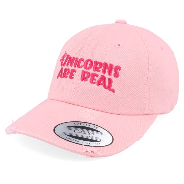 Unicorns 【 Are Real Pink Destroyed Dad Cap Men Pink 】 レアル pink ピンク キャップ 帽子 メンズ pink ピンク|スニケス