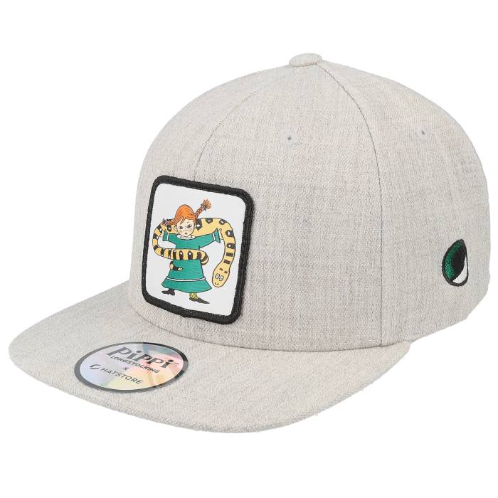 【★百貨店SALE★6/11真夜中2時迄】Pippi Longstocking 【 Kids Pippi Snake Grey Snapback Kids Grey 】 薄墨色 薄墨色 Snapback スナップバック 御徒面子 お坊っちゃん キッズ 薄墨色 薄墨色