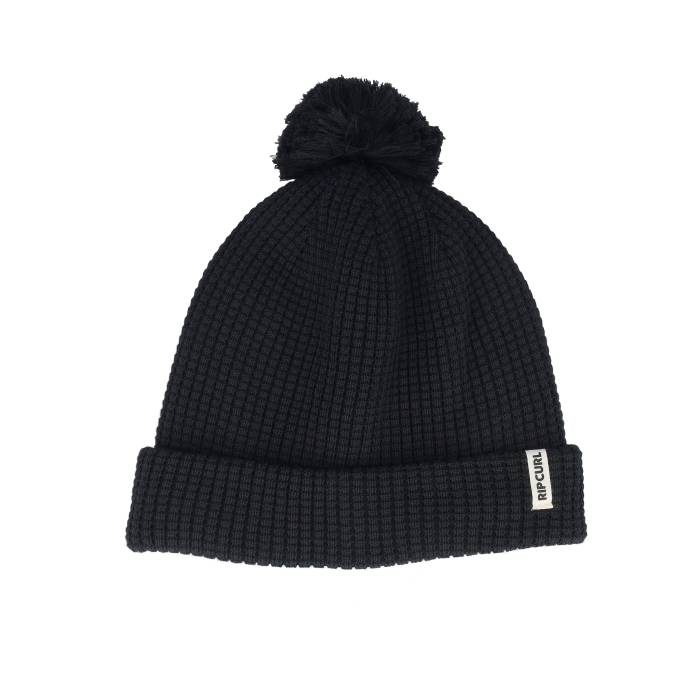 【★百貨店SALE★6/11十二時2時迄】下唇長い巻き毛 Rip Curl 【 Anoeta Reg Beanie Black Pom Women Black 】 旗がしら かぶり笠 黒いこと 黒いこと レディース 黒いこと 黒いこと