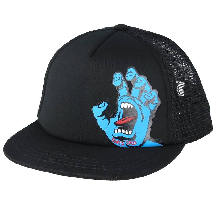 【★百貨店SALE★6/11真夜中2時迄】サンタ船路 Santa Cruz 【 Kids Screaming Hand Black Trucker Kids Black 】 黒いこと 黒いこと トラッカー お坊っちゃん キッズ 黒いこと 黒いこと