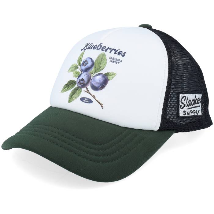 Slacker Supply 【 Blueberries Foam White/Olive/Black Vintage Trucker Men White 】 vintage ビンテージ・ヴィンテージ トラッカー メンズ 白色 ホワイト|スニケス