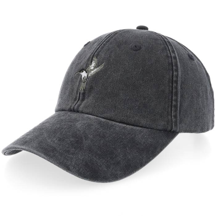 アイコニック Iconic 【 Green Bird Vintage Washed Black Dad Cap Men Black 】 green 緑・グリーン vintage ビンテージ・ヴィンテージ 黒色 ブラック キャップ 帽子 メンズ 黒色 ブラック|スニケス