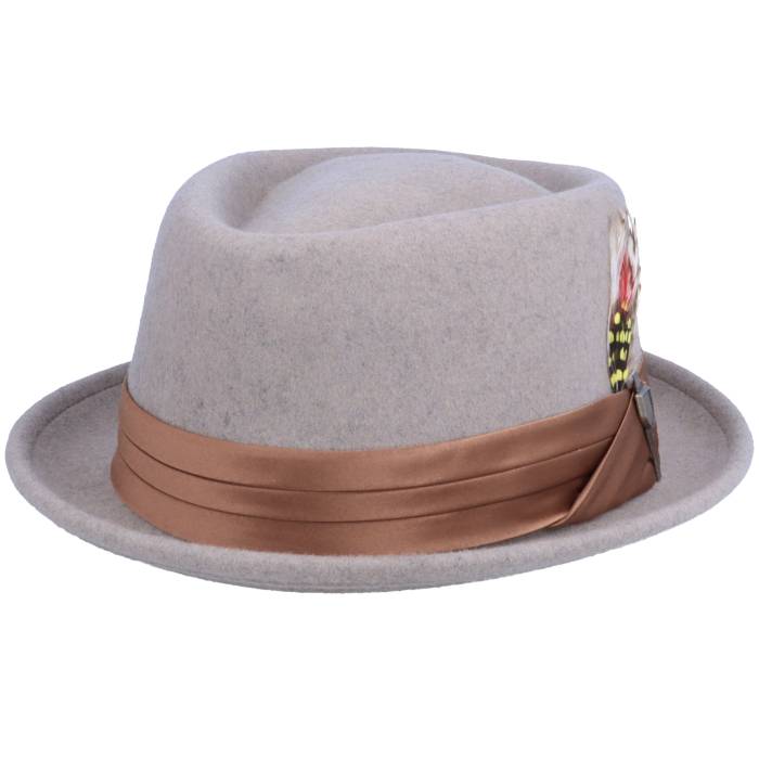 ブリクス英トン Brixton 【 Hatstore Exclusive X Kaliffa Stou Heather Naturalt Fedora Men Beige 】 heather ギョリュウモドキ メンズ ベージュ