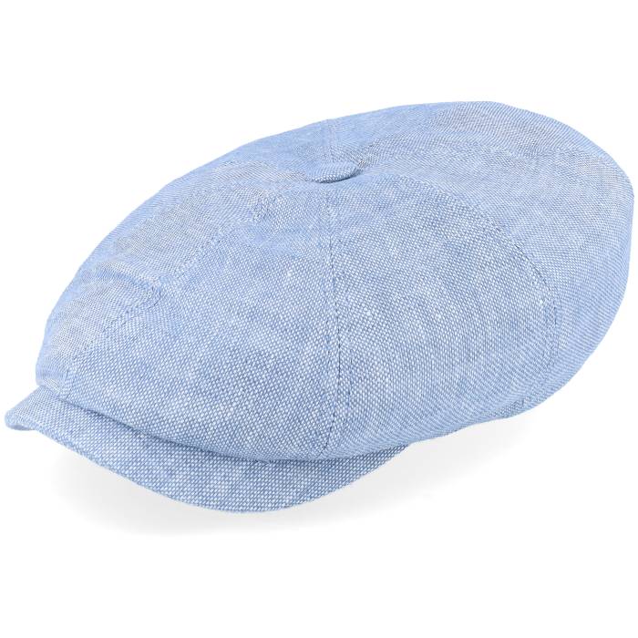 ステットソン Stetson 【 Hatteras Linen Light Blue Flat Cap Men Blue 】 青色 ブルー キャップ 帽子 メンズ 青色 ブルー｜スニケス