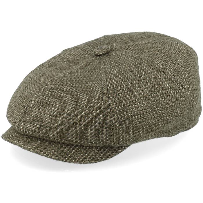 ステットソン Stetson 【 Hatteras Linen/Cotton Green Mix Structure Flat Cap Men Green 】 green 緑・グリーン キャップ 帽子 メンズ green 緑・グリーン