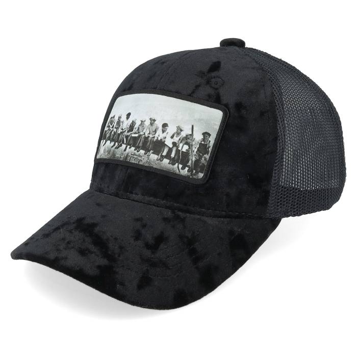 Calza Pennello 【 Kids Lunch Atop A Skyscraper Velvet Black Trucker Kids Black 】 ランチ 黒色 ブラック トラッカー ジュニア キッズ 黒色 ブラック|スニケス
