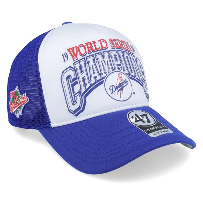フォーティーセブンブランド 47 Brand 【 Los Angeles Dodgers Mlb Foam Champ Offside Dt Royal/White Trucker Men White / Blue 】 ドジャース トラッカー メンズ 白色 ホワイト 青色 ブルー｜スニケス 14,630円