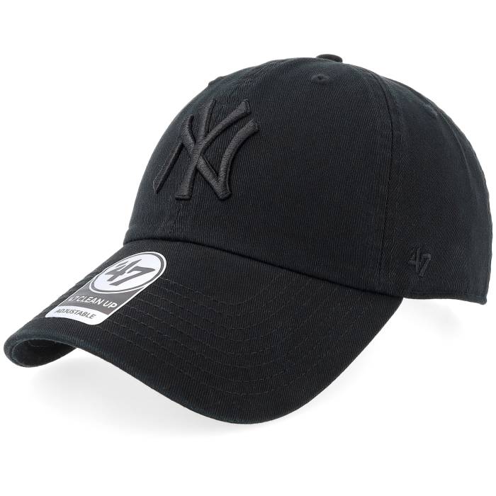 フォーティーセブンブランド 47 Brand 【 New York Yankees Clean Up Black Adjustable Men Black 】 ヤンキース 黒色 ブラック メンズ 黒色 ブラック｜スニケス