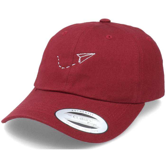 Abducted 【 Tiny Paper Plane Maroon Dad Cap Men Red 】 マルーン キャップ 帽子 メンズ Red 赤・レッド｜スニケス