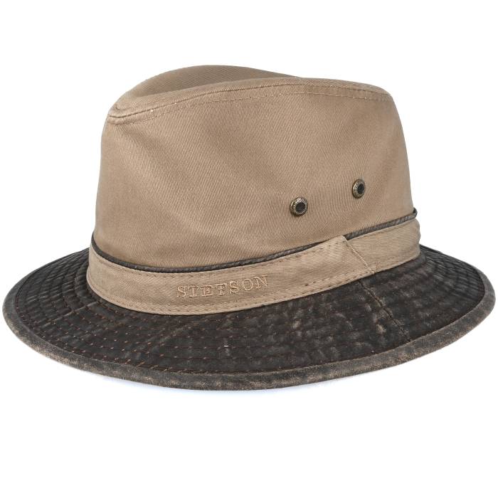 ステットソン Stetson 【 Cotton Braun Traveller Men Brown 】 メンズ 茶色 ブラウン