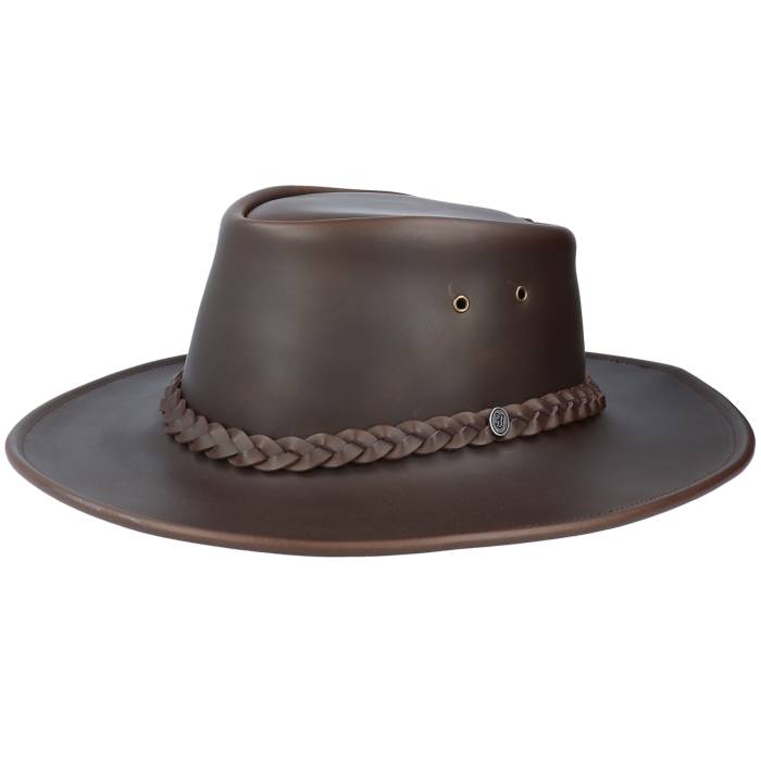 Jaxon & James 【 Crushable Leather Outback Hat Brown Traveler Men Brown 】 レザー 茶色 ブラウン メンズ 茶色 ブラウン