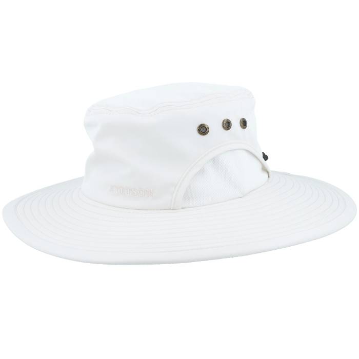 【★百貨店SALE★6/11十二時2時迄】ステットソン Stetson 【 Outdoor Chincord Ecru Sun Hat Men White 】 メンズ 白いこと 白いこと