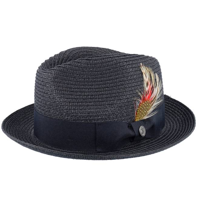 Jaxon & James 【 Pinch Crown Toyo Braided Trilby Black Straw Hat Men Black 】 黒色 ブラック メンズ 黒色 ブラック|スニケス