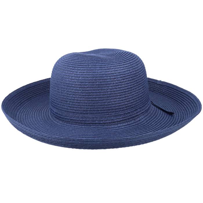 【 Traveller Sun Hat Navy Blue Straw Hat Women Blue 】 紺色 米国海軍 青碧 青色 レディース 青碧 青色 レディース帽子-バッグ・小物・ブランド雑貨
