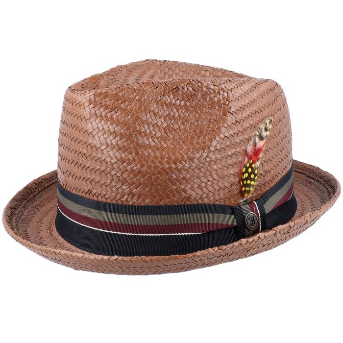 Jaxon \u0026 James 【 Tribeca Straw Hat Brown Trilby Men Brown 】 赤銅色 赤銅色 メンズ 赤銅色 赤銅色
