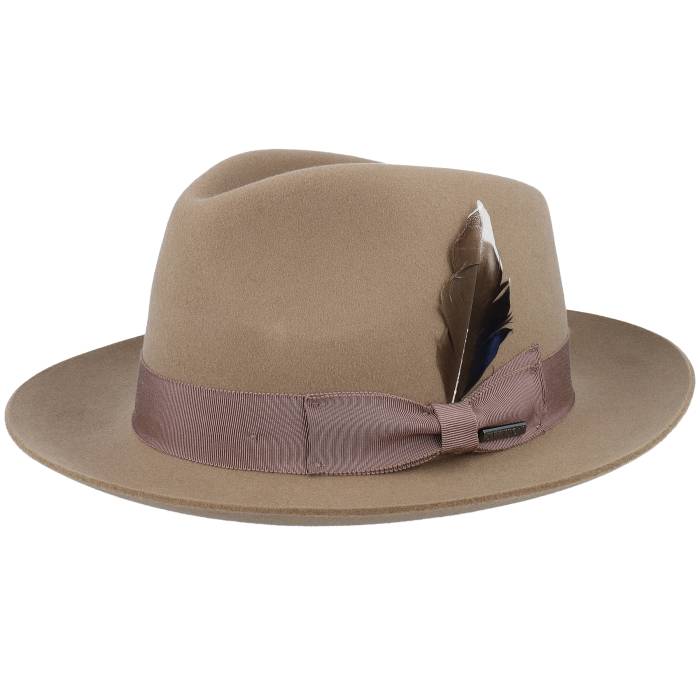 ステットソン Stetson 【 Woolfelt/Cashmere Light Almond Fedora Men Beige 】 メンズ ベージュ|スニケス