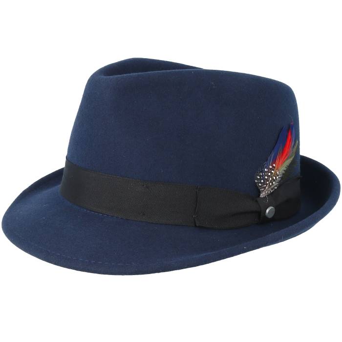 ステットソン Stetson 【 Woolfelt Navy Trilby Men Blue 】 紺色 ネイビー メンズ 青色 ブルー