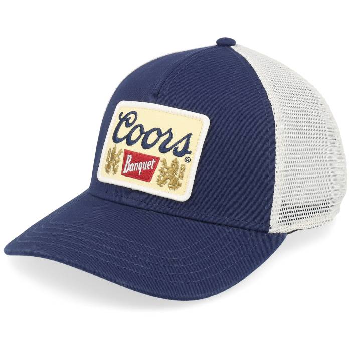 アメリカンニードル American Needle 【 Miller Coors Valin Ivory/Navy Trucker Men Blue 】 トラッカー メンズ 青色 ブルー｜スニケス