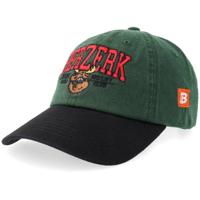 Berzerk 【 Jacked Moose Collage Script Washed Dark Green/Black Dad Cap Men Green 】 スクリプト キャップ 帽子 メンズ green 緑・グリーン|スニケス