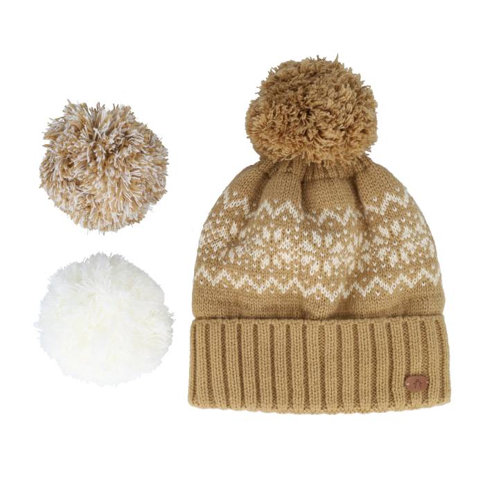 【 Beanie Spritz Beige Pol Pom Women Beige 】 旗がしら かぶり笠 ベージュ レディース ベージュ