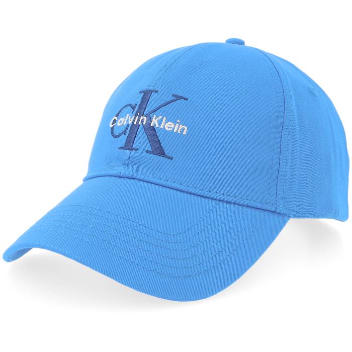 カルバンクライン Calvin Klein 【 Monologo Embroidery Baseball Cap French Blue Dad Cap Men Blue 】 野球 旗がしら かぶり笠 青味 青み メンズ 青味 青み