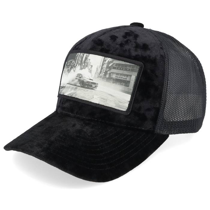 Calza Pennello 【 Drifting Car In The Street Velvet Black A-Frame Trucker Men Black 】 street ストリート 黒色 ブラック トラッカー メンズ 黒色 ブラック|スニケス