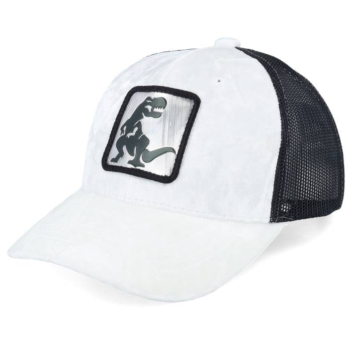 Calza Pennello 【 Kids Dino Silver Patch Velvet White/Black Trucker Kids White 】 Silver 銀色・シルバー トラッカー ジュニア キッズ 白色 ホワイト