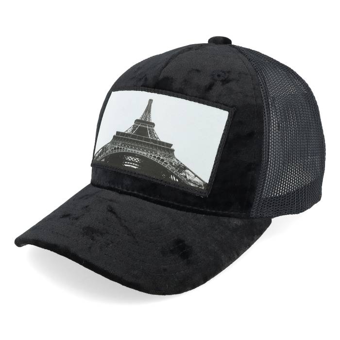 Calza Pennello 【 Kids Eiffel Tower Velvet Black A-Frame Trucker Kids Black 】 黒色 ブラック トラッカー ジュニア キッズ 黒色 ブラック