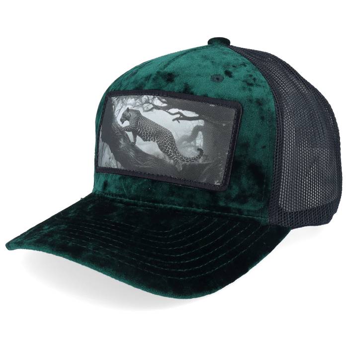 Calza Pennello 【 Leopard Big Patch Velvet Green/Black Trucker Men Green 】 ヒョウ柄 レオパード トラッカー メンズ green 緑・グリーン