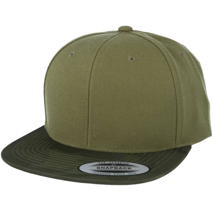 ユーポン Yupoong 【 Visor Camo Olive Snapback Men 】 カモ柄 olive オリーブ Snapback スナップバック バッグ メンズ