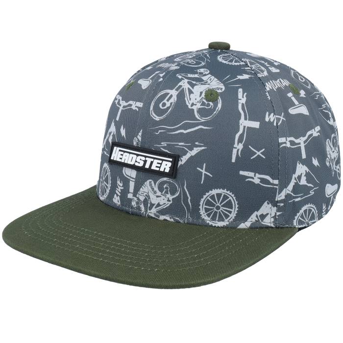 Headster 【 Kids Gnarly Ride Charcoal/Olive Snapback Kids Grey 】 Snapback スナップバック バッグ ジュニア キッズ 灰色 グレー|スニケス