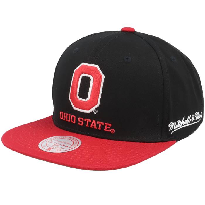 ミッチェル&ネス Mitchell & Ness 【 Ohio State Buckeyes Back In Action Black/Red Snapback Men Black 】 オハイオ State スケートボード バックアイズ アクション Snapback スナップバック バッグ メンズ 黒色 ブラッ｜スニケス 20,100円